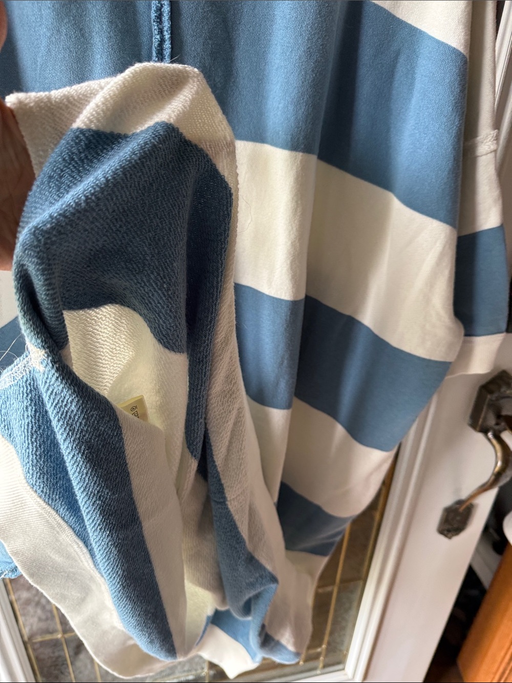 We The Free Blue and Cream High-Low Striped Dress - Picture 9 of 10
